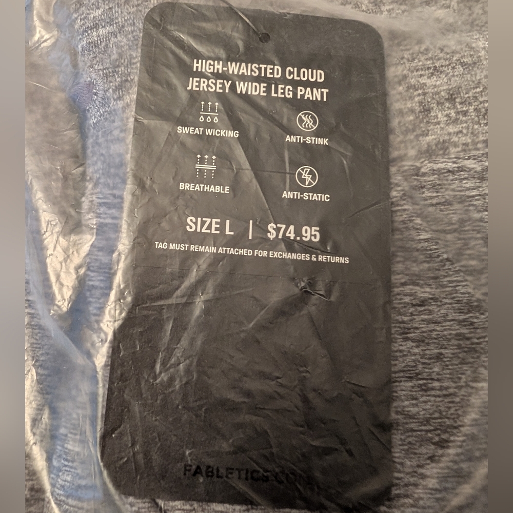 FABLETICS CLOUD JERSEY WIDE LEG JOGGERS - Picture 6 of 6
